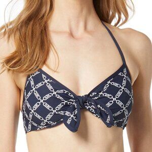 Michael Kors  Printed Tie-Front Bikini Top